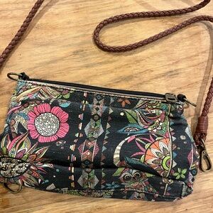 Desigual Black Floral Crossbody Bag